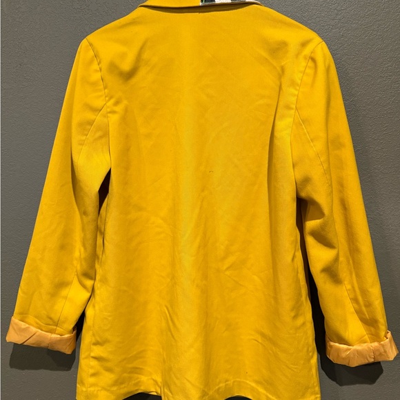 H&M Yellow Blazer with Striped Collar - Picture 3 of 5